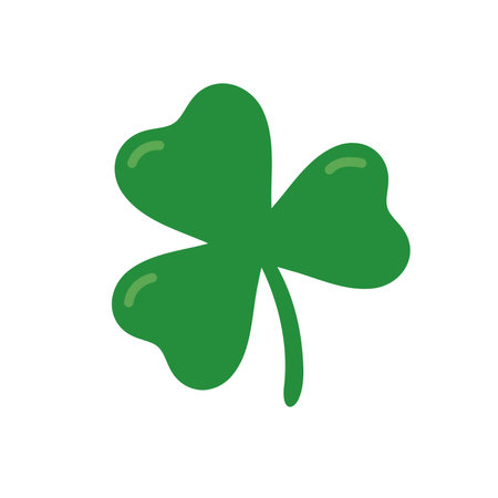 green four leaf clover Symbol of good luck at St.Patrick's festivalのイラスト素材
