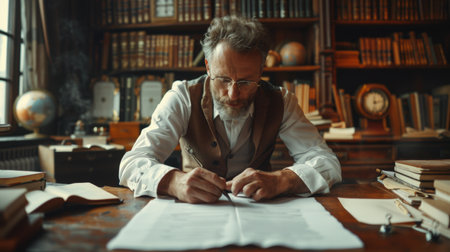 A focused businessman finalizing a contract, the camera zooming in on the tip of the pen touching the paperの素材