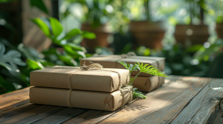 eco-friendly packaging made from recycled paperの素材