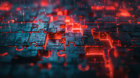 Enigmatic digital puzzle locking away secretsの素材