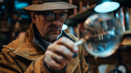 Digital detective uncovering hidden codesの素材