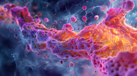 A 3D journey into the cellular processes of a fasting bodyの素材