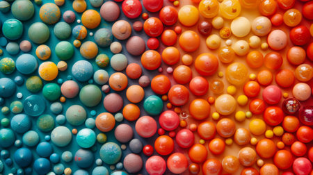 Abstract vitamin molecules in vibrant colorsの素材