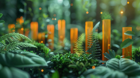 Detailed 3D models of financial growth projectionsの素材