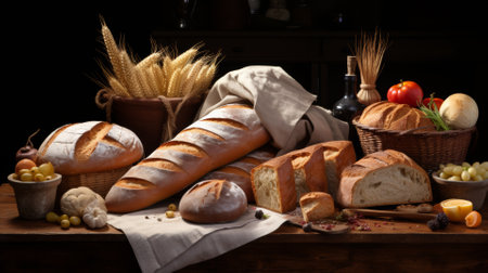 Artisanal baking, the beauty of bread and pastriesの素材