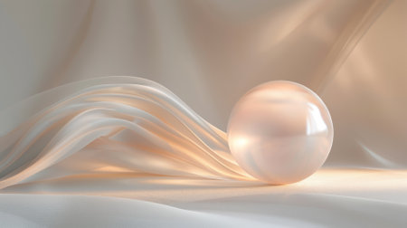 Luminous pearl, gentle glow in abstract formの素材