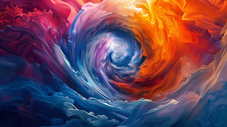 Vibrant vortex, colors twisting into infinityの素材