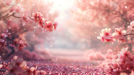 Blossoming cherry orchard, spring renewalの素材