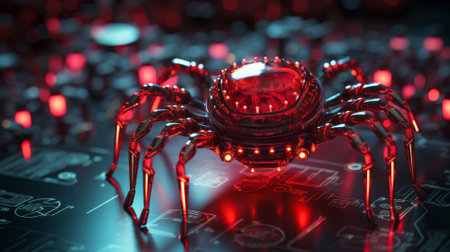 Botnet attack warning, device under external controlの素材