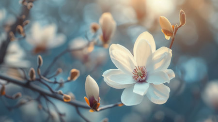 Flower bloom close-up, nature's detailの素材