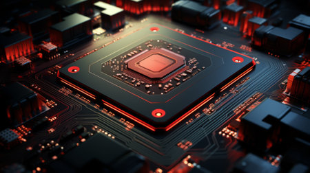 Red quantum CPU, the heart of computing powerの素材