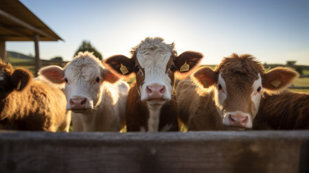 Veterinary care for livestock, ensuring health and wellbeingの素材