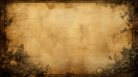 Old parchment paper, antique and historic backgroundの素材
