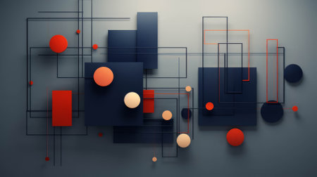 Abstract geometric shapes, minimalistic design conceptの素材