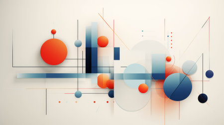 Abstract geometric shapes, minimalistic design conceptの素材
