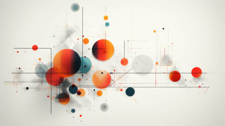 Abstract geometric shapes, minimalistic design conceptの素材