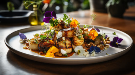 Organic farm-to-table meal, highlighting fresh and local ingredientsの素材
