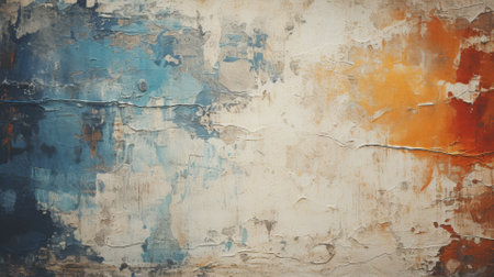 Peeling paint on a wall, vintage and textured backgroundの素材