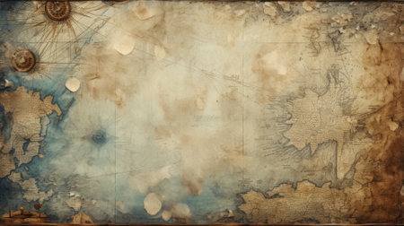 Vintage map texture, travel and adventure backgroundの素材