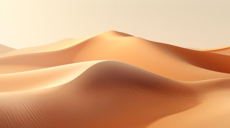 Wavy sand dunes, desert landscape backgroundの素材