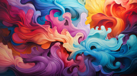 Psychedelic swirls and patterns, a visual trip into color and imaginationの素材