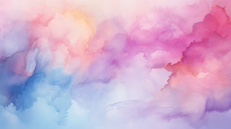 Watercolor wash in pastel tones, artistic backgroundの素材