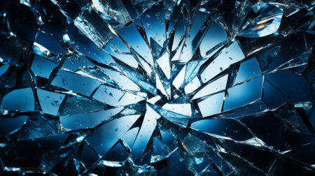 Shattered glass, symbolizing the breaking point of stressの素材