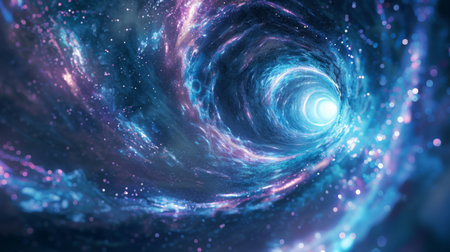 Surrealistic quantum wormhole, a spacetime bridge for futuristic space travelの素材