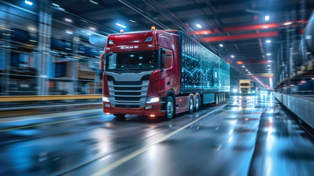 Free flow of logistics powered by technologyの素材