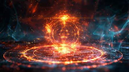 Transmutation circle activating with bright energyの素材