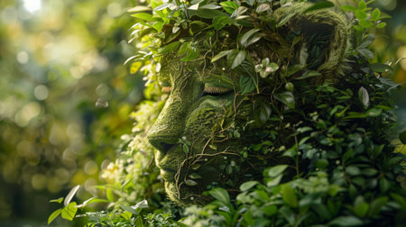 Eco Art campaign for environmental awareness, integrating natural elementsの素材