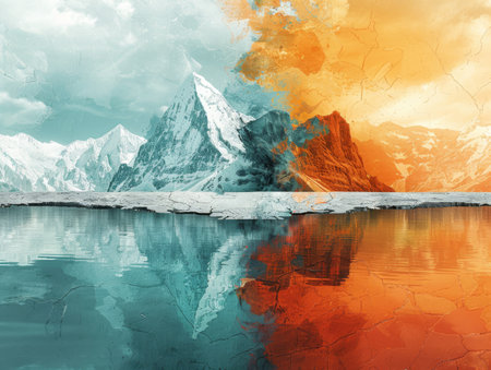 Data-Driven Art for a climate change awareness campaign, impactful and informativeの素材