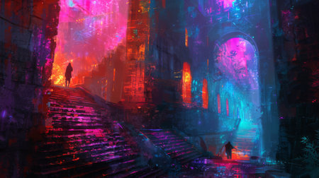 Digital Impressionism for a digital art workshop, promoting the fusion of technology and traditional painting stylesの素材