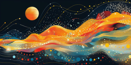 Data-Driven Art for a social media analytics tool, visualizing user engagementの素材