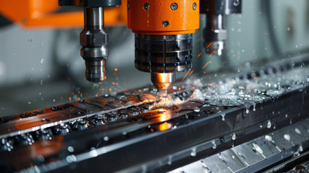 CNC machinist programming precision cutting machineryの素材