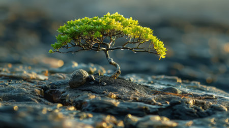 A tree representing growth or lifeの素材