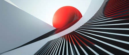 Modern art-inspired sharp geometric lines, minimalist,の素材
