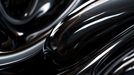 Close-up of obsidian showing glossy and glassy texture, ideal for sleek and modern designs,の素材