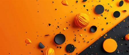 Black Friday sale banner with bold, dynamic design and text spaceの素材