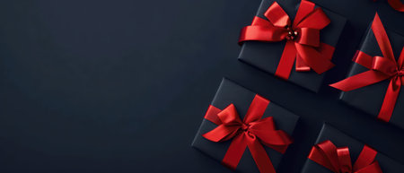 Minimalist Black Friday banner with ample room for promotional textの素材