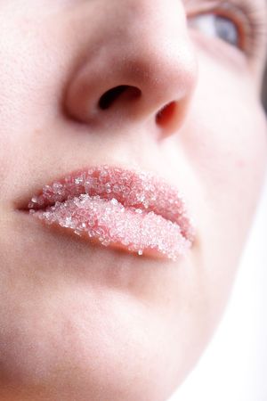 Sweet face (sugar lips in focus) Close upの写真素材