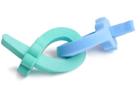 A few curler on white background (isolated)の写真素材