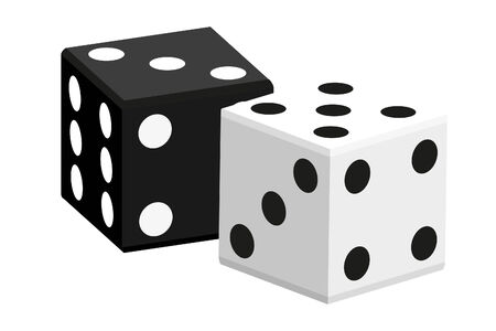 Casino   illustration (black and white ivories)のイラスト素材