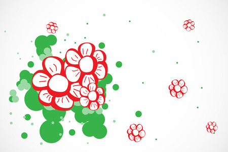 Beautiful Red flowers on white background  のイラスト素材