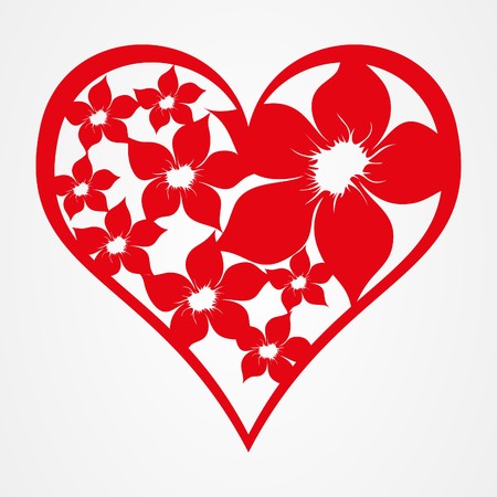 Stylish background with hearts on gray (  illustration)のイラスト素材