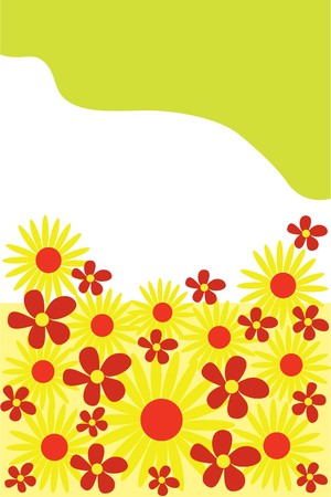 many beautiful colorful flowers on white backgroundのイラスト素材