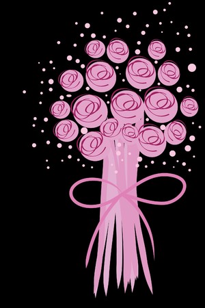 many beautiful flowersのイラスト素材