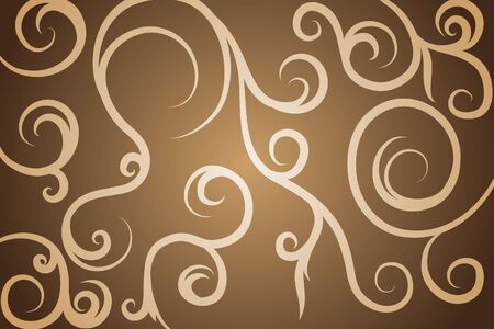 Black pattern on brown background (illustration)のイラスト素材