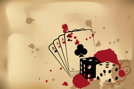 casino background (dice and playind cards)のイラスト素材