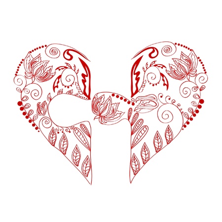 flower heartのイラスト素材